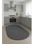 Koyu Gri Oval Kesme Yumuşak Kaymaz Taban Kalın Peluş Yıkanabilir Yatak Odası Salon Halı Yolluk 1