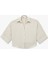 Krep Kumaş 3/4 Kollu Oversize Gömlek 1