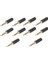 10 Adet - 3.5mm Stereo Jack Metal 3 Pin 4 Boğumlu Erkek Konnektör - Trrs Lehim Tipi Jak - Siyah 1