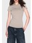 Taşlı Logolu % 100 Pamuk Slim Fit Bisiklet Yaka T Shirt Bayan T Shirt XW001349 AF17173 U6242 1