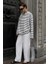 Beyaz Çizgili Sweatshirt MG2572 2