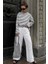 Beyaz Çizgili Sweatshirt MG2572 5
