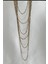 Altın Rengi Çok Katlı Renkli Boncuk Detay Gösterişli Zincir Kolye (40CM-95CM) 4
