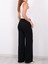 Beli Lastikli Bol Paça Modal Siyah Kadın Pantalon 5