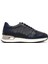 Erkek Lacivert Bağcıklı Kalın Tabanlı Deri Sneaker 25WFD622214 1