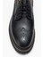 Erkek Bağcıklı Yüksek Taban Oxford Ayakkabı Gerçek Deri Fr 541452 Siyah 2