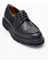 Erkek Yüksek Taban Bağcıklı Loafer Gerçek Deri Fr 54084 Siyah 3