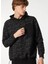 Kapişonlu Göğsü Fermuar ve Garni Detaylı Kamuflaj Sweatshirt 1