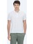 Beyaz Desenli Polo Yaka T-Shirt 1