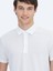 Beyaz Desenli Polo Yaka T-Shirt 3