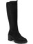 Siyah Hakiki Nubuk Deri Kadın Casual Çizme - K24K1CM67584-A64 1