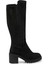 Siyah Hakiki Nubuk Deri Kadın Casual Çizme - K24K1CM67584-A64 3