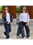 Kız Çocuk Yıldız Detaylı 3 Parça Denim Takım – Ceket, Pantolon ve Bluz 2613S 5