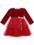 Kız Çocuk Elbise Kadife Kumaş , Noellik Elbise 2