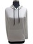 Beyaz Kapüşonlu Iki Iplik Sweatshirt 2