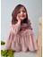 4919-49 Kız Çocuk Pembe Tül Elbise 2