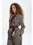 Bianda Çizgili Füme Blazer 6