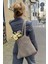 Kadın Koyu Vizon Crochet Edition Örgü Tote Omuz Çantası 5
