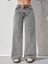Kadın Baggy Fit Denim Jean Yıkamalı Pantolon 3