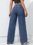 Kadın Baggy Fit Denim Jean Yıkamalı Pantolon 2