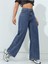 Kadın Baggy Fit Denim Jean Yıkamalı Pantolon 4