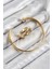 Pirinç Zirkon Taşlı Ayrık Model Gold Renk Bileklik Yüzük Set - TJ-BB7605 2