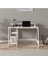 Country Ergonomik Çalışma Masası, Modern Bilgisayar Masası - Beyaz 6