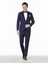 Saks Düz Slim Fit Kruvaze Yaka Dokuma Smokin Takım Elbise 6