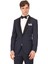 Saks Düz Modern Fit Şal Yaka Dokuma Smokin Takım Elbise 5