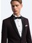 Bordo Slim Fit Şal Yaka Dokuma Smokin Takım Elbise 5