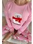 Pembe Sweet Dream Desenli Termal Kadın Pijama Takımı 4