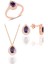 Gümüş Rose Ametis Taşlı Damla Modeli Üçlü Set SGTL11512MOR 1