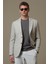 Afel Spor Erkek Blazer Ceket Slim Fit Bej 12