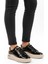 Ayakmod Lady 029 Z Altın Detaylı Siyah Rugan Kadın Sneaker 3
