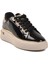 Ayakmod Lady 029 Z Altın Detaylı Siyah Rugan Kadın Sneaker 4