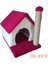 Pawhouse Tek Katlı Kedi Evi Pembe 2