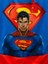 Erkek Çocuk Maskeli Pelerinli 3'lü Superman Kostümü 5