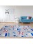 Wengen Figürlü Gri Pamuk ve Polyester Kaydırmaz Taban Dijital Baskı Çocuk Halısı 3