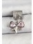 316L Çelik Gümüş Pembe Fiyonk Model Nomination Charm 1