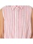 Kadın Pembe Çizgili Kısa Kollu Gömlek 5