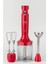Kırmızı 4'ü 1 Arada Çok Fonksiyonlu Blender Seti, Doğrayıcı, Çırpıcı, Ölçü Kabı 1