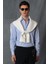 Salen Erkek Smart Gömlek Slim Fit Mavi 12