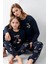 %100 Pamuklu Anne & Kız Çocuk Baskılı Lacivert Ikili Pijama Takımı L1.AR.345.0.002 7