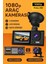 Siyah 1080P Araç Içi 3 Kameralı LCD Ekranlı Gece Görüşlü , G-Sensör , Geri Görüş Kamera 1