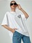 Minimal Kalp Baskılı Beyaz Oversize Tshirt 1