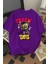Unisex Erkek/kadın Crazy Bob Renkli Baskılı Oversize Pamuklu T-Shirt 1