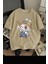 Unisex Erkek/kadın Labubu Renkli Baskılı Oversize Pamuklu T-Shirt 1