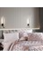 Conzaliza %100 Pamuklu Çift Kişilik Nevresim Takımı-Beyaz/gül Kurusu 1