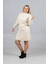 Büyük Beden Uyumlu Krem Triko Takım | Etek & Kazak Şıklığı 2