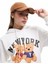 Ayı Baskılı Şardonlu Kapüşonlu Oversize Sweatshirt 1